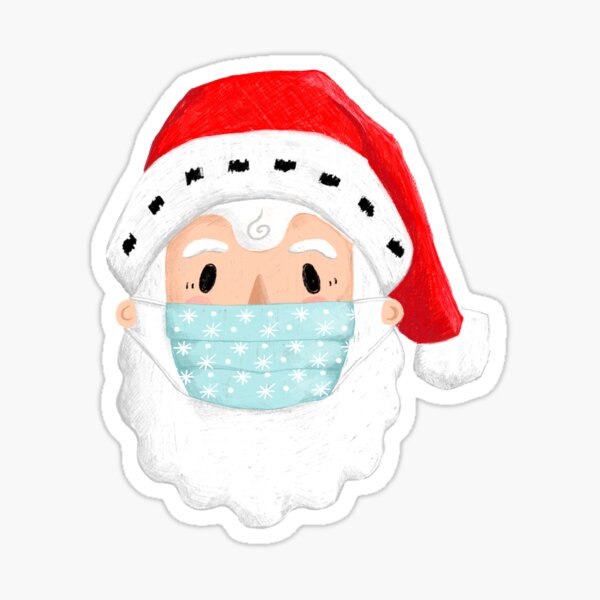 Covid Santa Claus Sticker