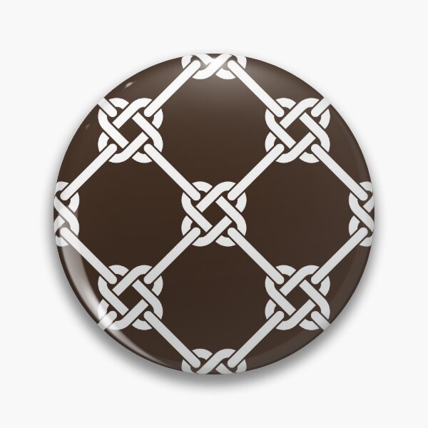 Item preview, Chocolate Brown Celtic Knot Pattern - Lattice interlocking simple square knot  designed and sold by ImageNugget.