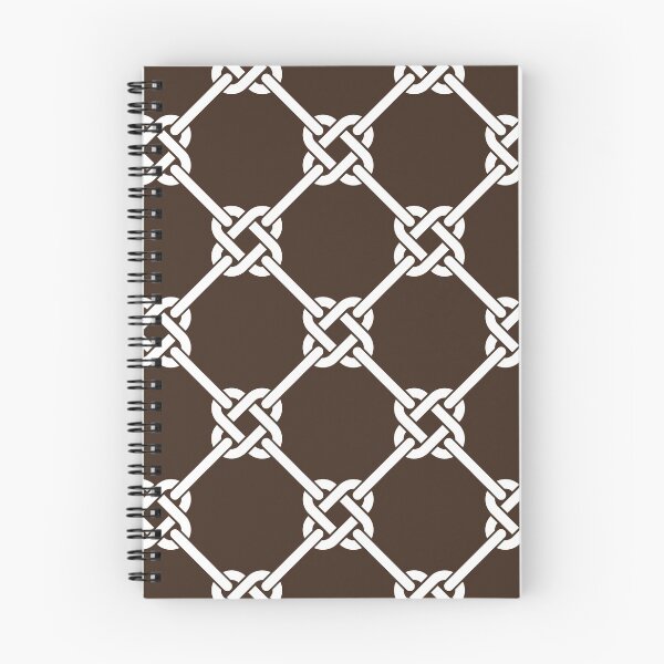 Item preview, Chocolate Brown Celtic Knot Pattern - Lattice interlocking simple square knot  designed and sold by ImageNugget.
