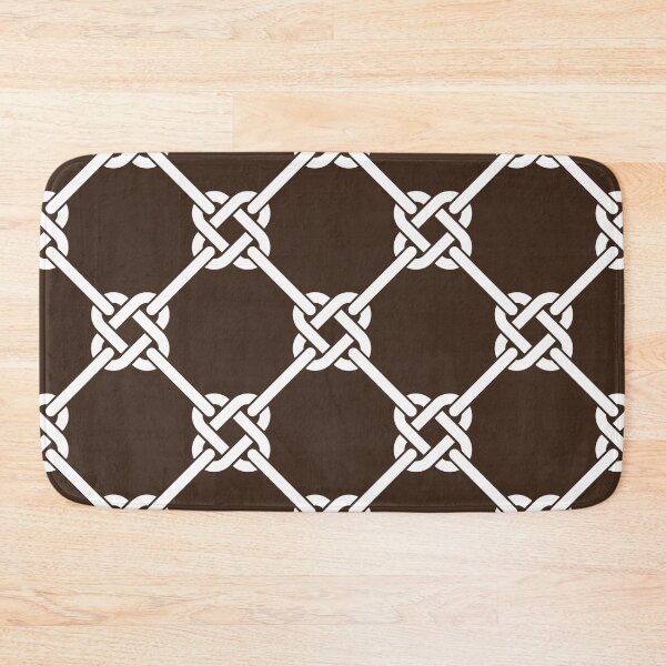 Item preview, Chocolate Brown Celtic Knot Pattern - Lattice interlocking simple square knot  designed and sold by ImageNugget.