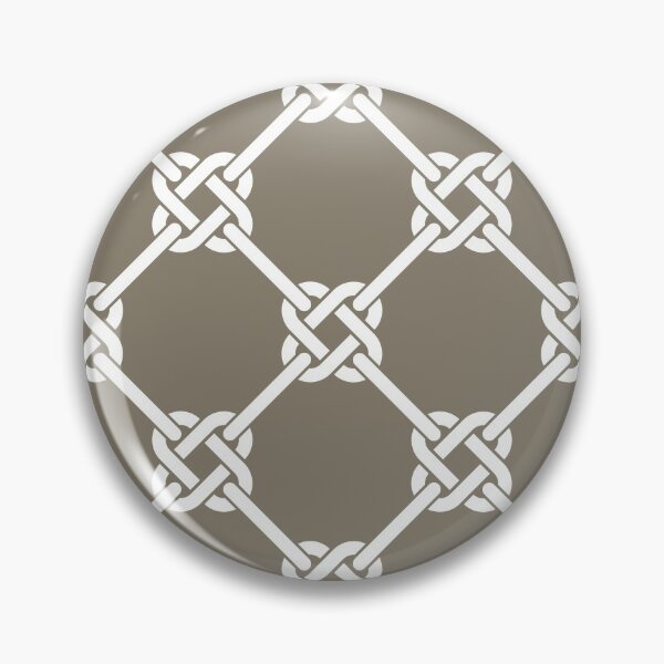 Item preview, Warm Grey Celtic Knot Pattern - Lattice interlocking simple square knot  designed and sold by ImageNugget.