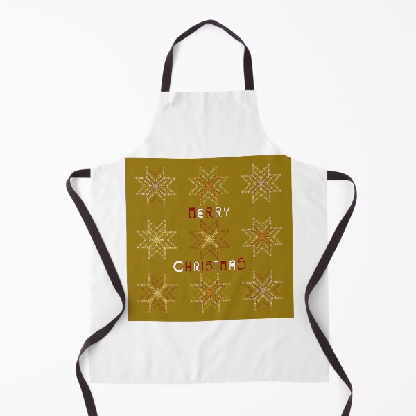 Item preview, Merry Christmas With Stars - Gold Background- Geometric stars - Handmade letters - Colorful - Green Background designed and sold by BDLVandFriends.