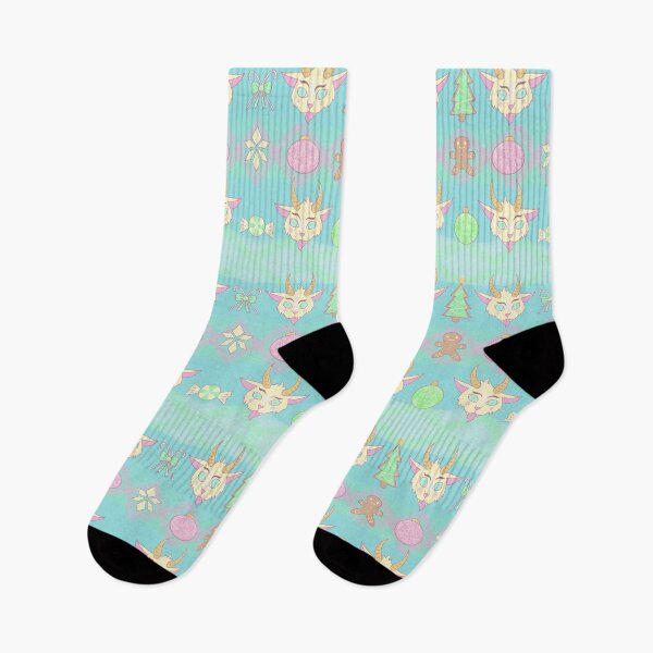 Item preview, Kawaii Blehping Krampus Ugly Sweater (pastel cute) designed and sold by ZombieCheshire.