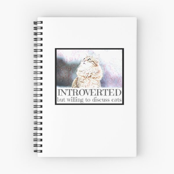 Item preview, Introverted but willing to discuss cats benefit art: all profit donated to animal shelters designed and sold by seekingclarity.