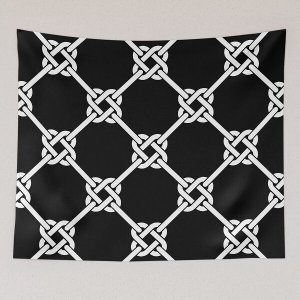 Item preview, Black  Celtic Knot Pattern - Lattice interlocking simple square knot  designed and sold by ImageNugget.