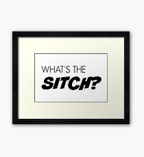 What's the sitch? Framed Print