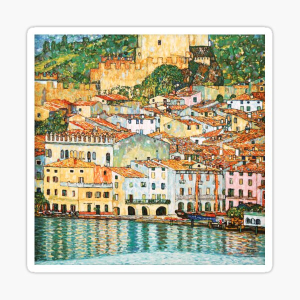 Aperçu de l'œuvre Gustav Klimt "Malcesine sur le lac de Garde" créée et vendue par Alexandra Dahl.