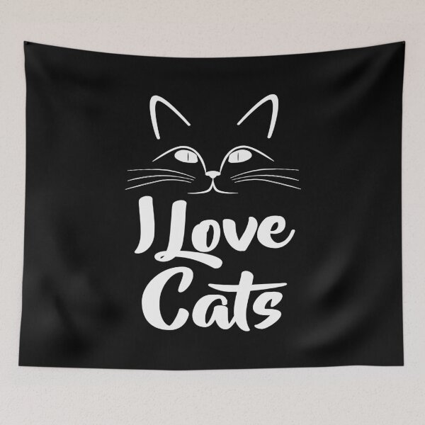 Item preview, I Love Cats White Word Art  designed and sold by WLHmedia.com .