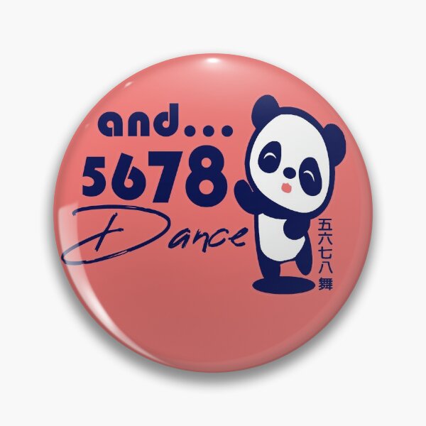 Item preview, 5678 and Dance Chinese characters 五六七八舞 panda navy  designed and sold by Kudos5678.