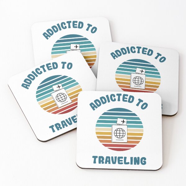 Item preview, Funny Gifts for Travelers - Addicted To Traveling designed and sold by WUOdesigns.