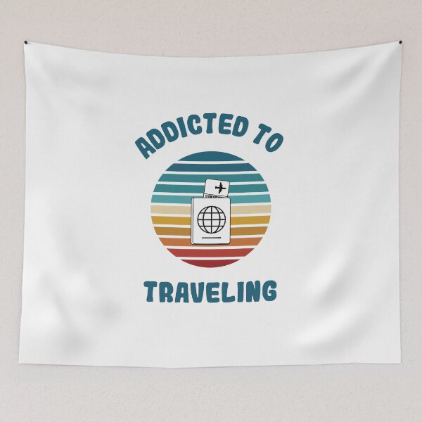 Item preview, Funny Gifts for Travelers - Addicted To Traveling designed and sold by WUOdesigns.
