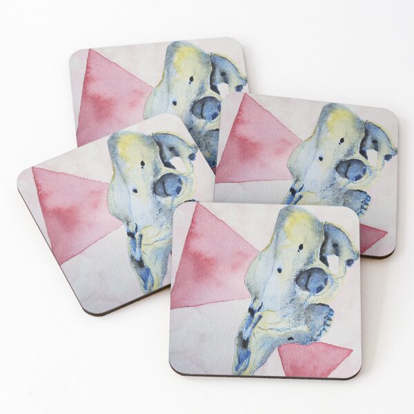 Item preview, Primary colour cow skull, watercolours designed and sold by CS25art.