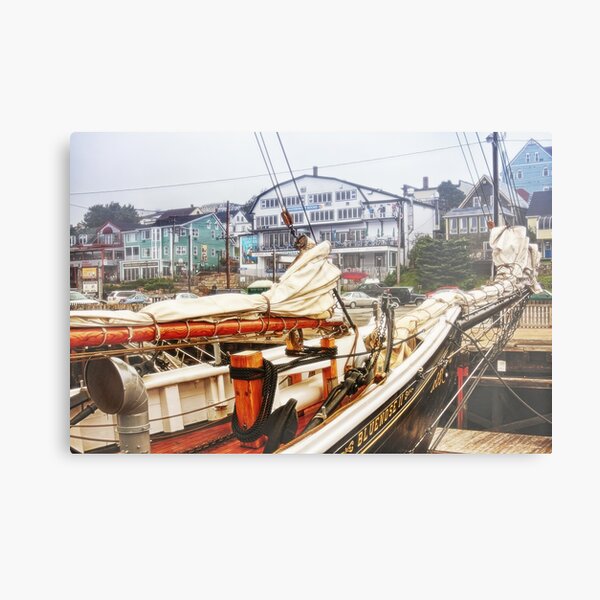 Foggy day in Lunenburg Harbor Metal Print