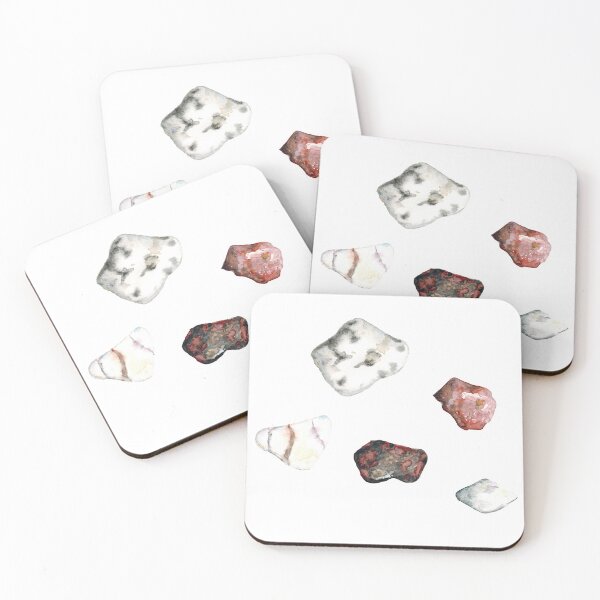 Item preview, Watercolor hand drawn illustration of sea ​​pebbles designed and sold by FuzzyLogicKate.