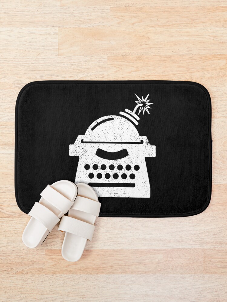 Thumbnail 1 of 6, Bath Mat, ScriptBlast Logo - White designed and sold by scriptblast.