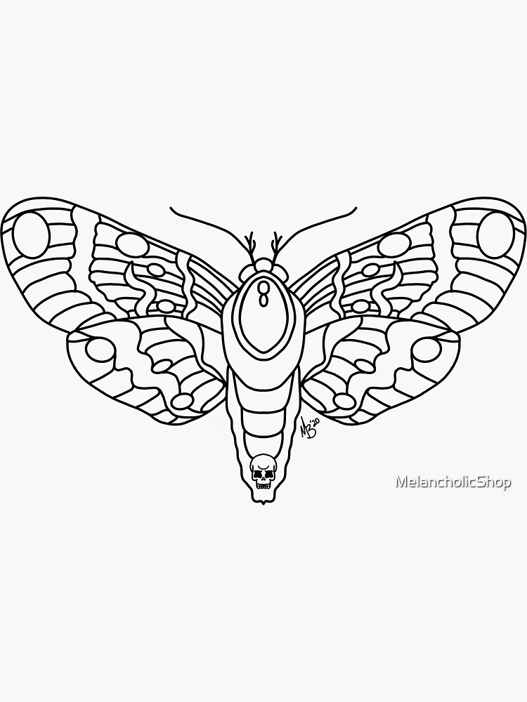 Melancholy Moth Sticker