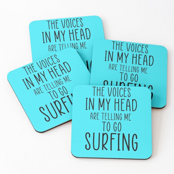 Item preview, funny Surfer Gift Ideas the voice in my head telling me to go surfing designed and sold by VESTITCH.