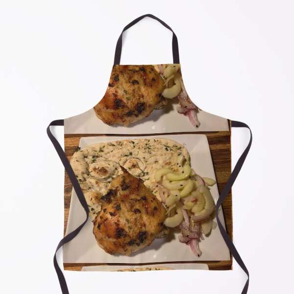 Item preview, Lemon Chicken, Cucumber salad and Garlic naan designed and sold by BadMenuPhotos.
