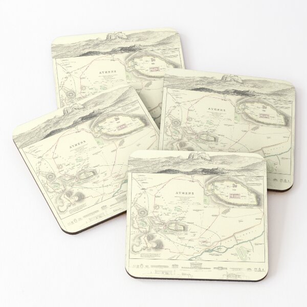 Item preview, Vintage Tourist Map of Athens (circa 1850) designed and sold by Vintage-TM.