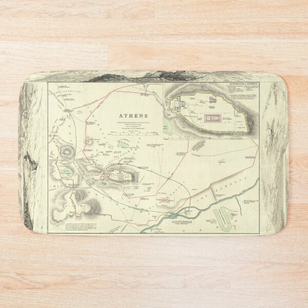 Item preview, Vintage Tourist Map of Athens (circa 1850) designed and sold by Vintage-TM.