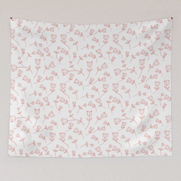 Item preview, red beautiful flower pattern designed and sold by Silky Diamond.
