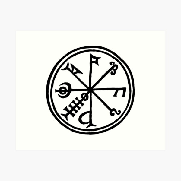 'Fear No Foe' talisman by Gemma Gary Art Print