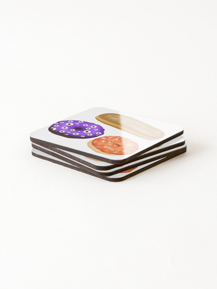 Thumbnail 4 of 5, Coasters (Set of 4), Donuts designed and sold by RosesinRetro.