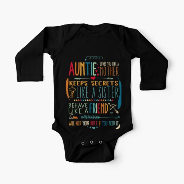 Body personalizado para bebé con silueta de tía de algodón para niño y niña