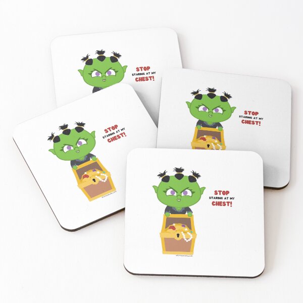Item preview, Stop Staring at My Chest!  // D20 // Orc // Fantasy designed and sold by whimsyworks.