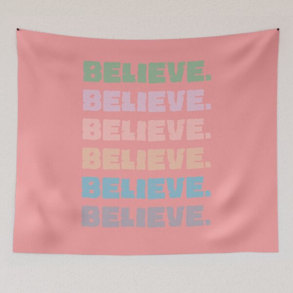 Item preview, Believe motivation word gift for mum sister and wife - digital illustration designed and sold by OMCreative.