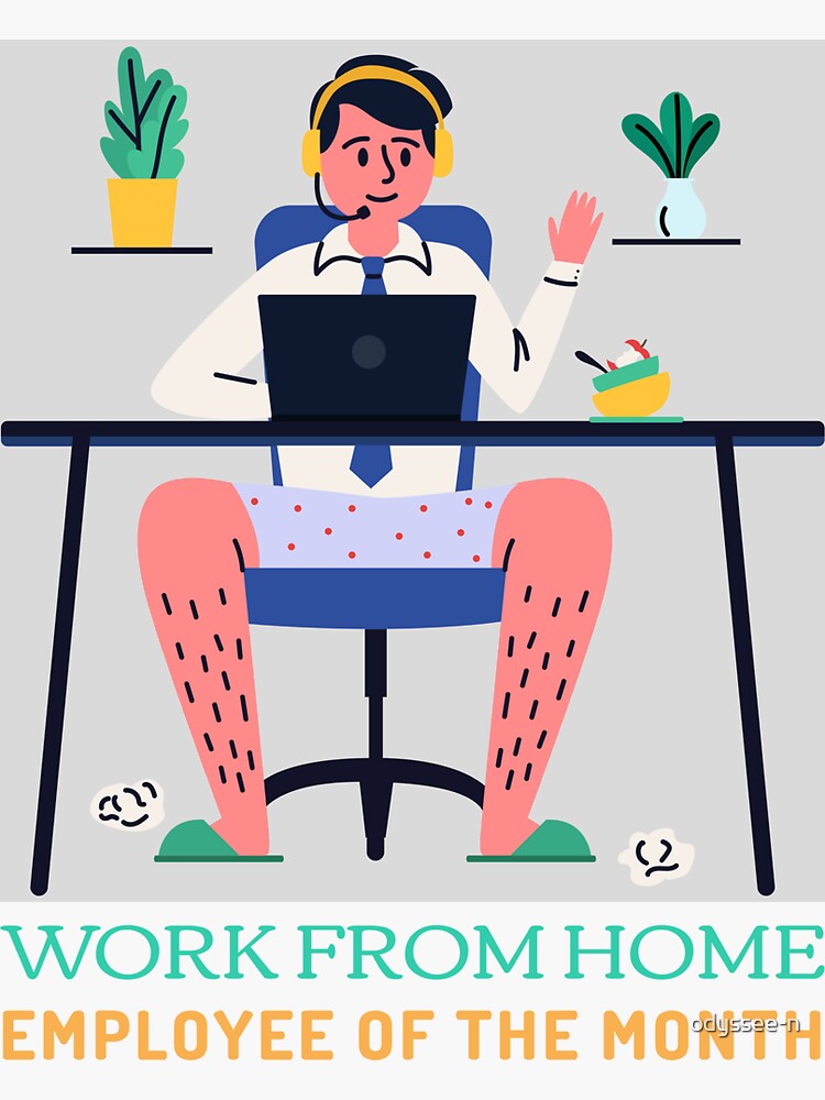 "Work from Home Employee of the Month Funny Home Office Gifts