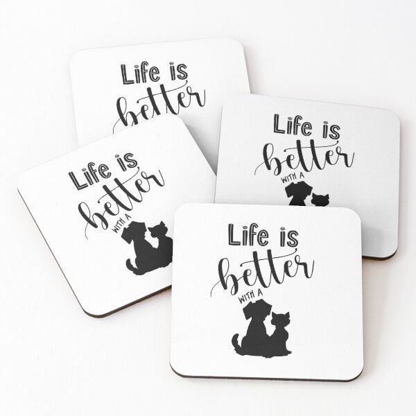 Item preview, Life is better with a dog and cat - pet animal lover  designed and sold by creativepod.