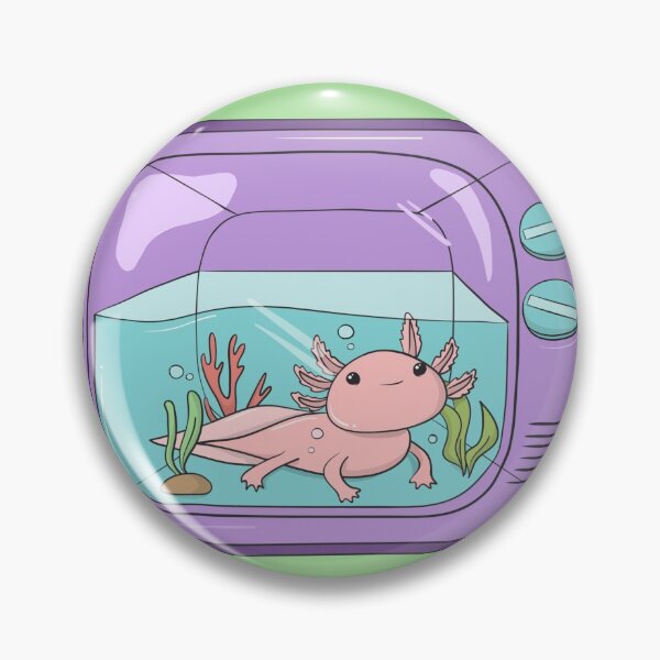 Item preview, Pink Axolotl in a Purple Television designed and sold by Zurickdesigns.
