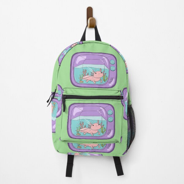 Item preview, Pink Axolotl in a Purple Television designed and sold by Zurickdesigns.