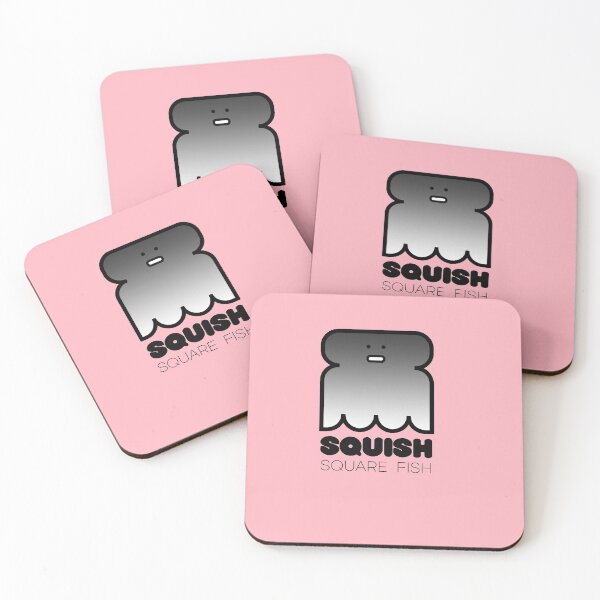 Item preview, Fun Fish Squish Square Fish Pink designed and sold by Quooki.