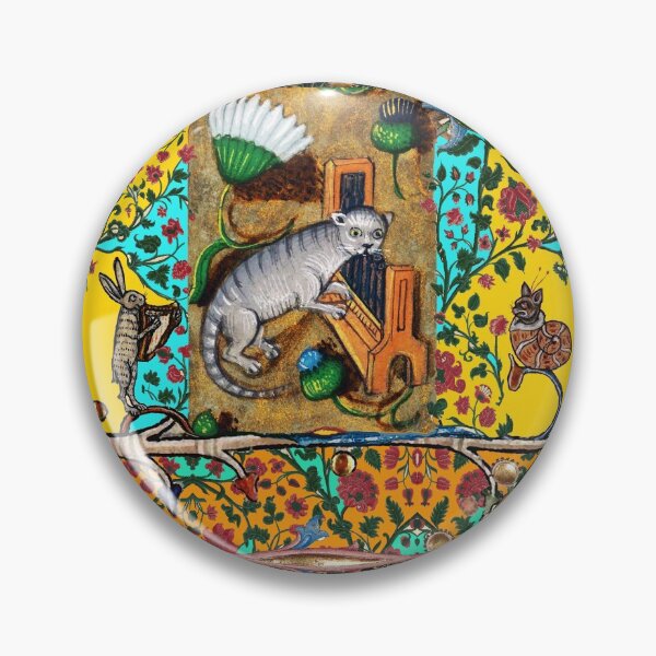 Item preview, WEIRD MEDIEVAL BESTIARY MAKING MUSIC,Cat Playing Organ,Harpist Rabbit,Snail Cat in Yellow designed and sold by BulganLumini.