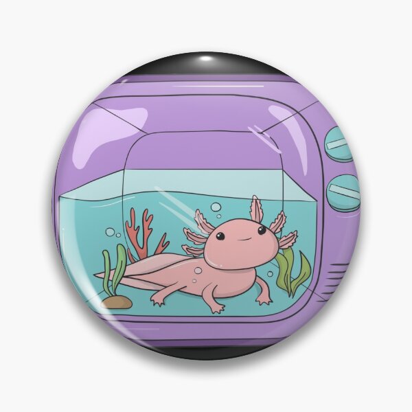 Item preview, Pink Axolotl in a Purple Television designed and sold by Zurickdesigns.