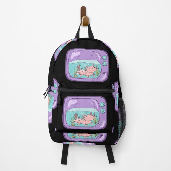 Item preview, Pink Axolotl in a Purple Television designed and sold by Zurickdesigns.