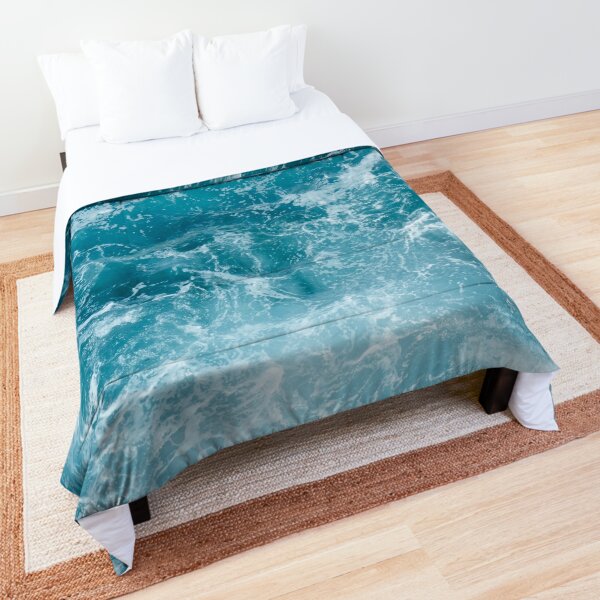 Blue Ocean Waves Comforter