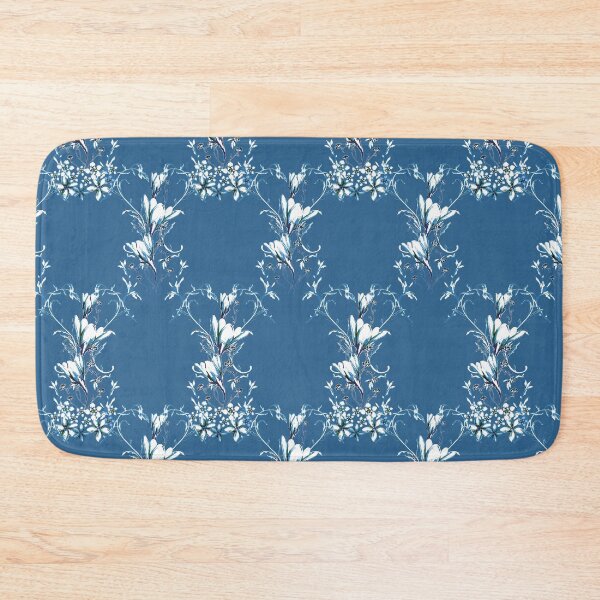 Item preview, Three flowers on blue 3 designed and sold by WzoryOzdobne.
