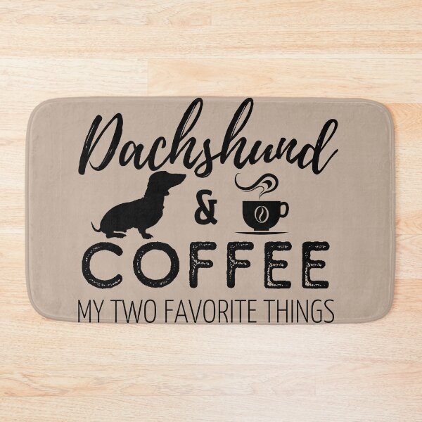 Item preview, Dachshund & Coffee Print designed and sold by TheDachshund.