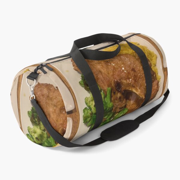 Item preview, Pan Fried Bone-in pork chop with crispy broccoli and saffron rice  designed and sold by BadMenuPhotos.