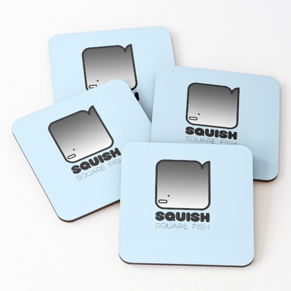 Item preview, Fun Fish Squish Square Fish Powder Blue designed and sold by Quooki.
