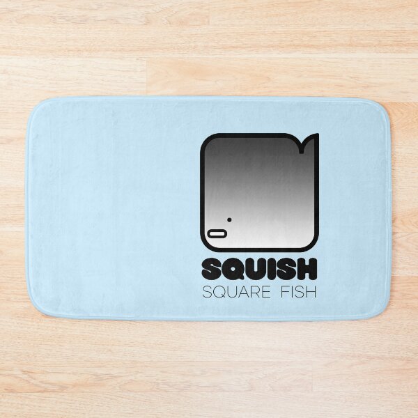 Item preview, Fun Fish Squish Square Fish Powder Blue designed and sold by Quooki.