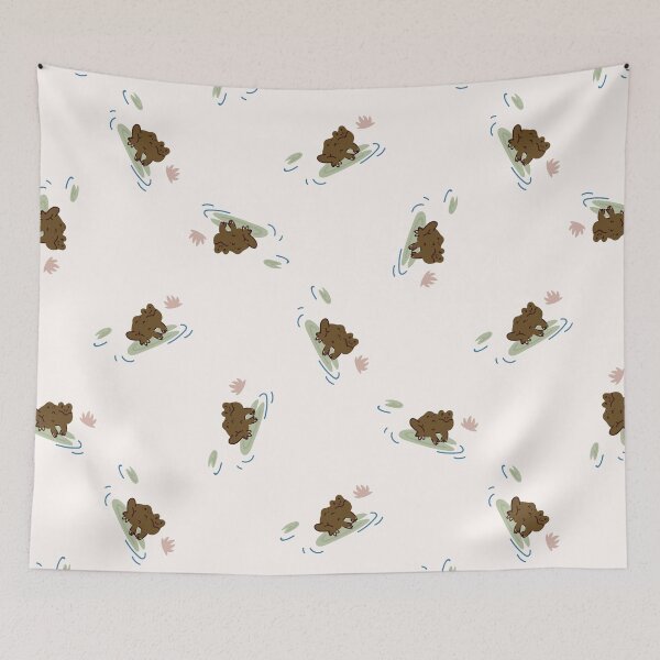 Item preview,  Cute frog on lily pad pattern.  designed and sold by Limolida.