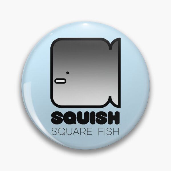 Item preview, Fun Fish Squish Square Fish Powder Blue designed and sold by Quooki.