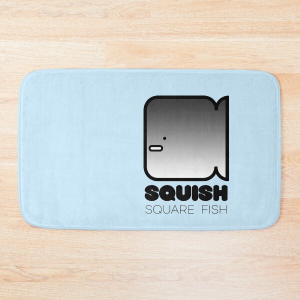 Item preview, Fun Fish Squish Square Fish Powder Blue designed and sold by Quooki.