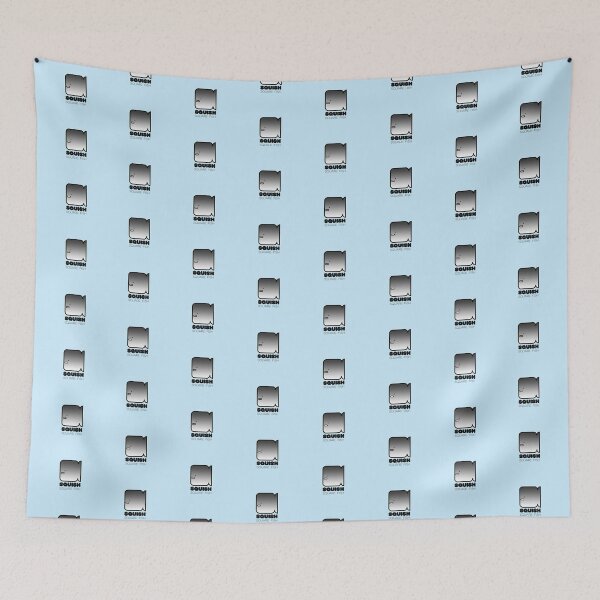 Item preview, Fun Fish Squish Square Fish Powder Blue designed and sold by Quooki.