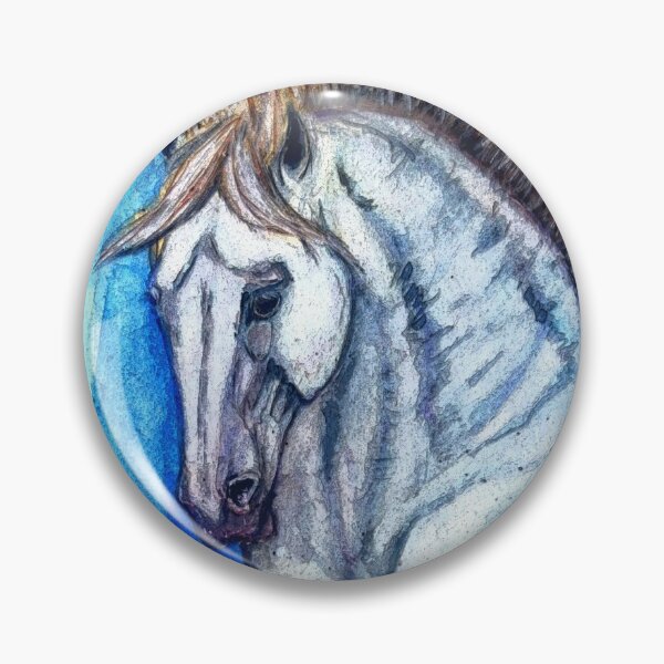 Item preview, Andalusian horse galloping watercolor painting designed and sold by horseaddicted.