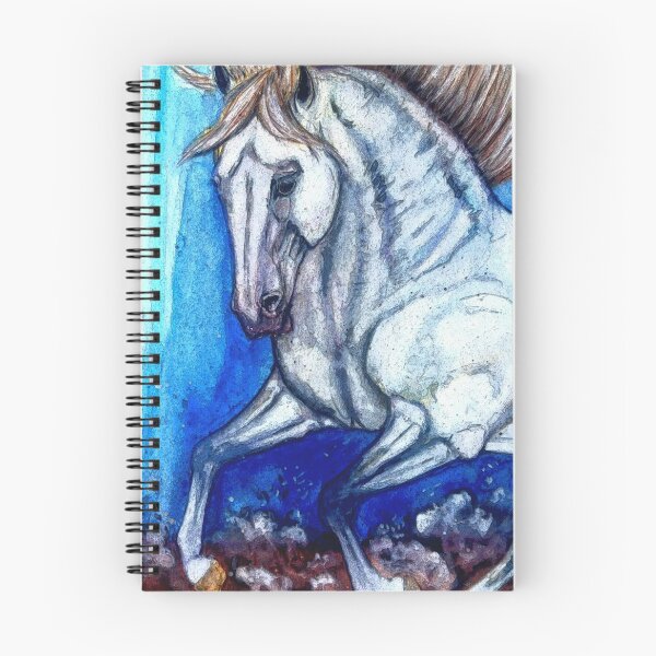 Item preview, Andalusian horse galloping watercolor painting designed and sold by horseaddicted.